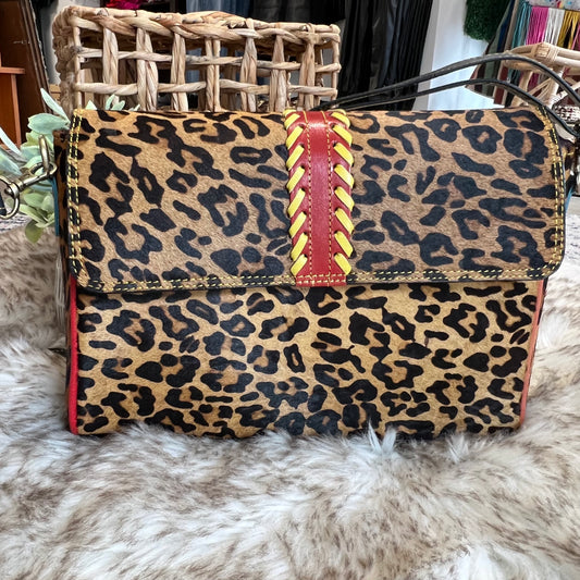 The Maris leather and hair on hide bag