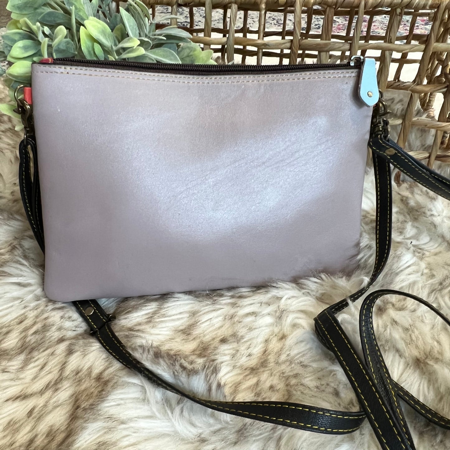 The Evie hide and leather crossboby convertible 3 in 1