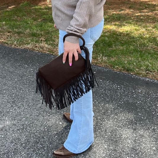 Wrangle me in Fringed Wristlet