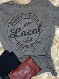 Support your local farmers graphic tee