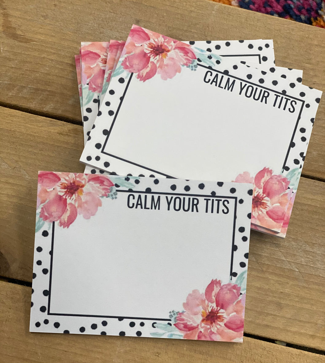 Calm Your Tits sticky note