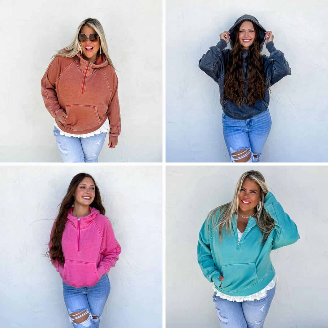 PREORDER: Easy Does It Pullover In Assorted Colors