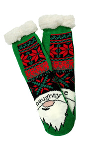 Mistletoe Holiday Slipper Socks Multi Prints